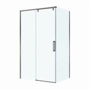 BELBAGNO Soft Close-1 Душевой уголок прямоугольный размер 110x80 см профиль - оружейная сталь / стекло - прозрачное, двери раздвижные SOFT_CLOSE-1-AH-1-110/80-C-GM