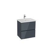 VITRA Тумба с раковиной для ванной Mia Plus Square 69729 60 см антрацит глянец МДФ 69729