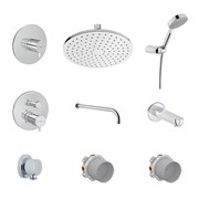 VITRA Встраиваемый душевой комплект Root Round A49307EXP с термостатом хром латунь A49307EXP