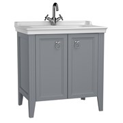 VITRA Тумба с раковиной для ванной Valarte 62154 80 см матовая серая МДФ 62154