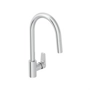 VITRA Смеситель для кухни Flow Soft A43445EXP с поворотным изливом однорычажный хром латунь A43445EXP