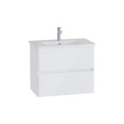 VITRA Тумба с раковиной для ванной Mia Plus Round 69824 80 см глянцевая белая ДСП 69824