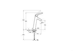 VITRA Смеситель для раковины Flow Soft A42301EXP однорычажный хром латунь A42301EXP