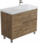 AQUANET Тумба с раковиной Nova Lite 2.0 100 R напольная цв. дуб рустикальный AQUANET-365915