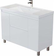 AQUANET Тумба с раковиной Nova Lite 2.0 110 напольная цв. белый глянец AQUANET-365919