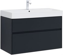 AQUANET Тумба с раковиной Бруклин 100 цв. антрацит матовый AQUANET-312874