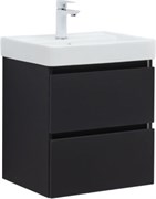 AQUANET Тумба с раковиной Вега 2.0 50 черный AQUANET-367324