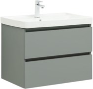 AQUANET Тумба с раковиной Вега 2.0 70 2 ящ. цв.мисти грин (раковина Ирис) AQUANET-344750