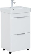 AQUANET Тумба с раковиной Ирис new 50 (Ирис Т) напольная 2 ящ. цв.белый глянец AQUANET-367334