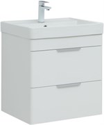 AQUANET Тумба с раковиной Ирис new 60 (Ирис Т) подвесная 2 ящ. цв. белый глянец AQUANET-367339