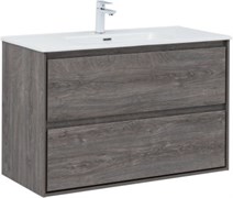 AQUANET Тумба с раковиной Милан (Flash) 100 цв. дуб рошелье AQUANET-340326