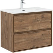 AQUANET Тумба с раковиной Милан (Flash) 80 цв. дуб рустикальный AQUANET-340330