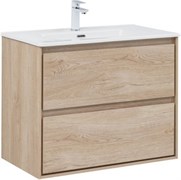 AQUANET Тумба с раковиной Милан 80 цв. дуб светлый AQUANET-340169