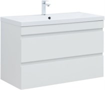 AQUANET Тумба с раковиной Нота new 100 цв.белый глянец AQUANET-335873