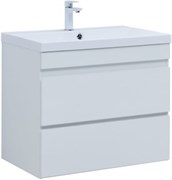 AQUANET Тумба с раковиной Нота new 75 цв.белый глянец AQUANET-335871