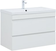 AQUANET Тумба с раковиной Нота new 90 цв.белый глянец AQUANET-335872