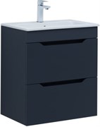 AQUANET Тумба с раковиной Практика 60 2 ящ. цв.маренго AQUANET-332509