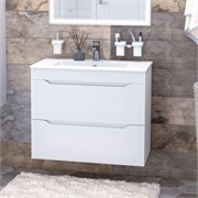 AQUANET Тумба с раковиной Практика 80 2 ящ. цв.белый матовый AQUANET-335760