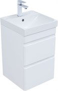 AQUANET Тумба с раковиной Слим 40 2 ящ. цв.белый сатин AQUANET-348173