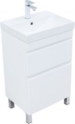 AQUANET Тумба с раковиной Слим 50 напольная 2 ящ. цв.белый сатин AQUANET-348176