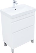 AQUANET Тумба с раковиной Слим 60 напольная 2 ящ. цв.белый сатин AQUANET-348178