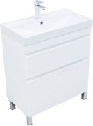 AQUANET Тумба с раковиной Слим 70 напольная 2 ящ. цв.белый сатин AQUANET-348180