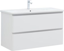 AQUANET Тумба с раковиной Эмбер 105 2 ящ. цв.белый матовый (раковина Urban) AQUANET-332498