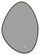 AQUANET Зеркало Контур 600х850 LED TX ассиметричное, антипар, черный AQUANET-367658