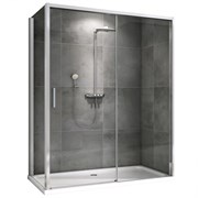 ABBER Komfort Душевой уголок прямоугольный двери раздвижные размер 170x100 см, профиль - хром / стекло - прозрачное AG93170-S102
