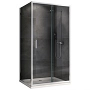 ABBER Schwarzer Diamant Душевой уголок прямоугольный двери раздвижные размер 140x60 см, профиль - хром / стекло - прозрачное AG301405-S605