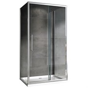 ABBER Schwarzer Diamant Душевой уголок прямоугольный двери раздвижные размер 140x50 см, профиль - хром / стекло - прозрачное AG30140H-S50-S50