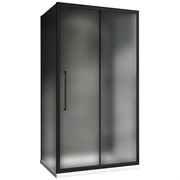 ABBER Schwarzer Diamant Душевой уголок прямоугольный двери раздвижные размер 160x100 см, профиль - черный / стекло - матовое AG30160BMH-S100BM-S100BM