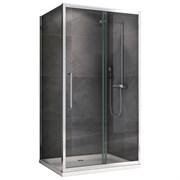 ABBER Schwarzer Diamant Душевой уголок прямоугольный двери раздвижные размер 160x60 см, профиль - хром / стекло - прозрачное AG30160H-S60