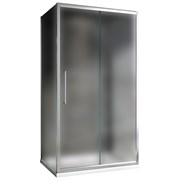 ABBER Schwarzer Diamant Душевой уголок прямоугольный двери раздвижные размер 160x50 см, профиль - хром / стекло - матовое AG30160MH-S50M-S50M