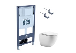 AQUATEK SET ГЕЛИОС INSP01 (рама INSP-0000001+крепление KKI-0000002 +унитаз AQ1993T-00 ГЕЛИОС + с тонким сиденьем soft-close SET AQUATEK ГЕЛИОС INSP01