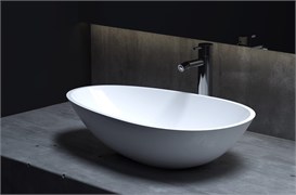 Раковина накладная Salini ПАОЛА (Paola) 60 1101201SM белая матовая S-Stone - Распродажа 1101201SM-Распродажа