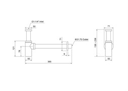 AQUATEK AQ6012BN сифон, никель AQ6012BN