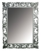 BOHEME Зеркало прямоугольное, серебро, 97х70, массив дерева