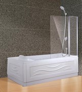 ESBANO Шторка для ванны, 120х140 см, профиль-хром, стекло 5мм easy clean, монтаж на обе стороны