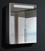 ESBANO Led Зеркальный шкаф, ШхВхГ: 50х70х15, светящаяся полочка, зеркало-линза