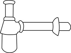 JACOB DELAFON Elements Латунный сифон для раковины с регулируемой высотой,
горизонтальная подводка