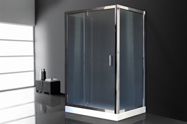 ROYAL BATH HV 140x90 Душевой уголок прямоугольный пристенный П-образный, стекло 6 мм рифленое, профиль алюминий  хром, дверь распашная