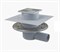 ALCA PLAST Сливной трап, 105х105/50 мм, боковая подводка, решетка и фланец из нерж.стали , воротник-2-х уров. изоляция - фото 109732