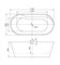 BELBAGNO BB14 Ванна акриловая отельностоящая овальная с возможностью установки смесителя на борт ванны - фото 111972