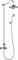 CEZARES Liberty  Душевая колонна с термостатическим смесителем, с ручным и верхним душем - фото 113344