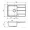 AQUATON Аманда Мойка с крылом для кухни прямоугольная, литьевой мрамор, ширина 78 см - фото 122697