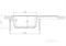 AQUATON Аманда Мойка с крылом для кухни прямоугольная, литьевой мрамор, ширина 78 см - фото 122698
