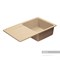 AQUATON Аманда Мойка с крылом для кухни прямоугольная, литьевой мрамор, ширина 78 см - фото 122710