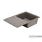 AQUATON Аманда Мойка с крылом для кухни прямоугольная, литьевой мрамор, ширина 78 см - фото 122713
