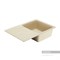 AQUATON Аманда Мойка с крылом для кухни прямоугольная, литьевой мрамор, ширина 78 см - фото 122719